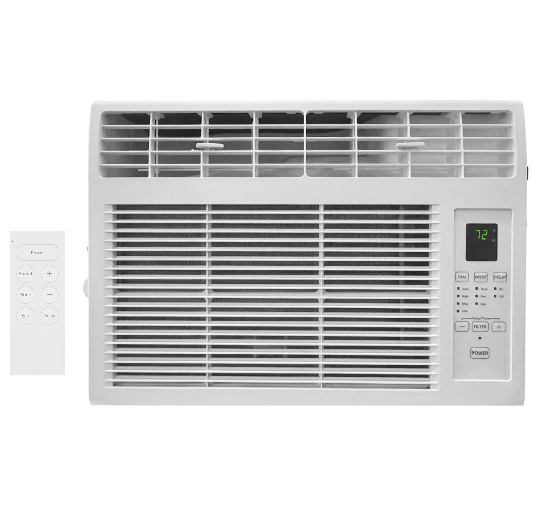 5000 6000 BTU Cooling Window Air Conditioner AC Unit Remote Home White 115V