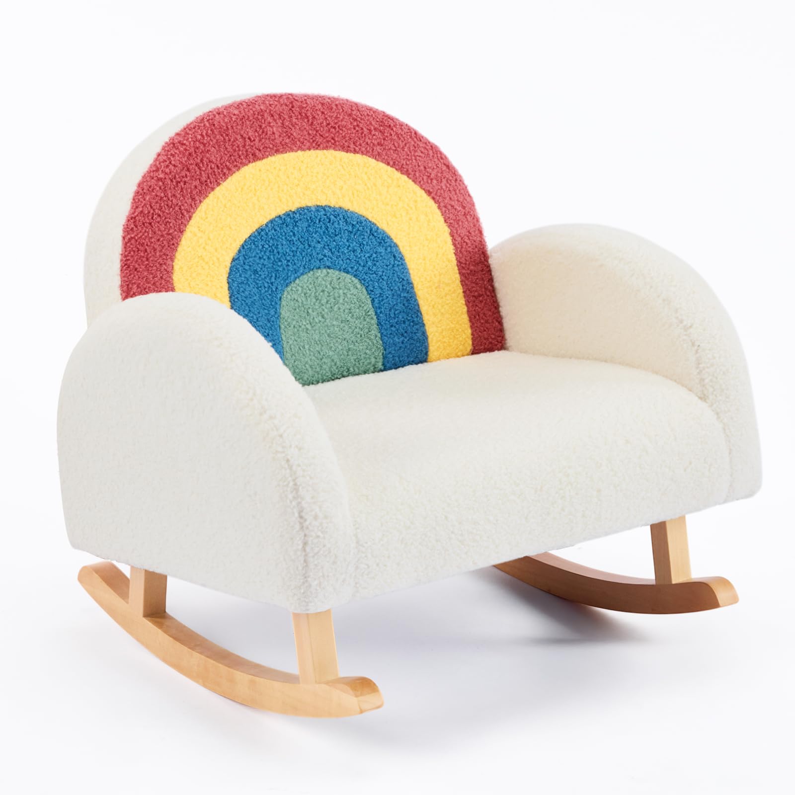 , Toddler Swaying Couch With Solid Wood Rocker Armchair Gift