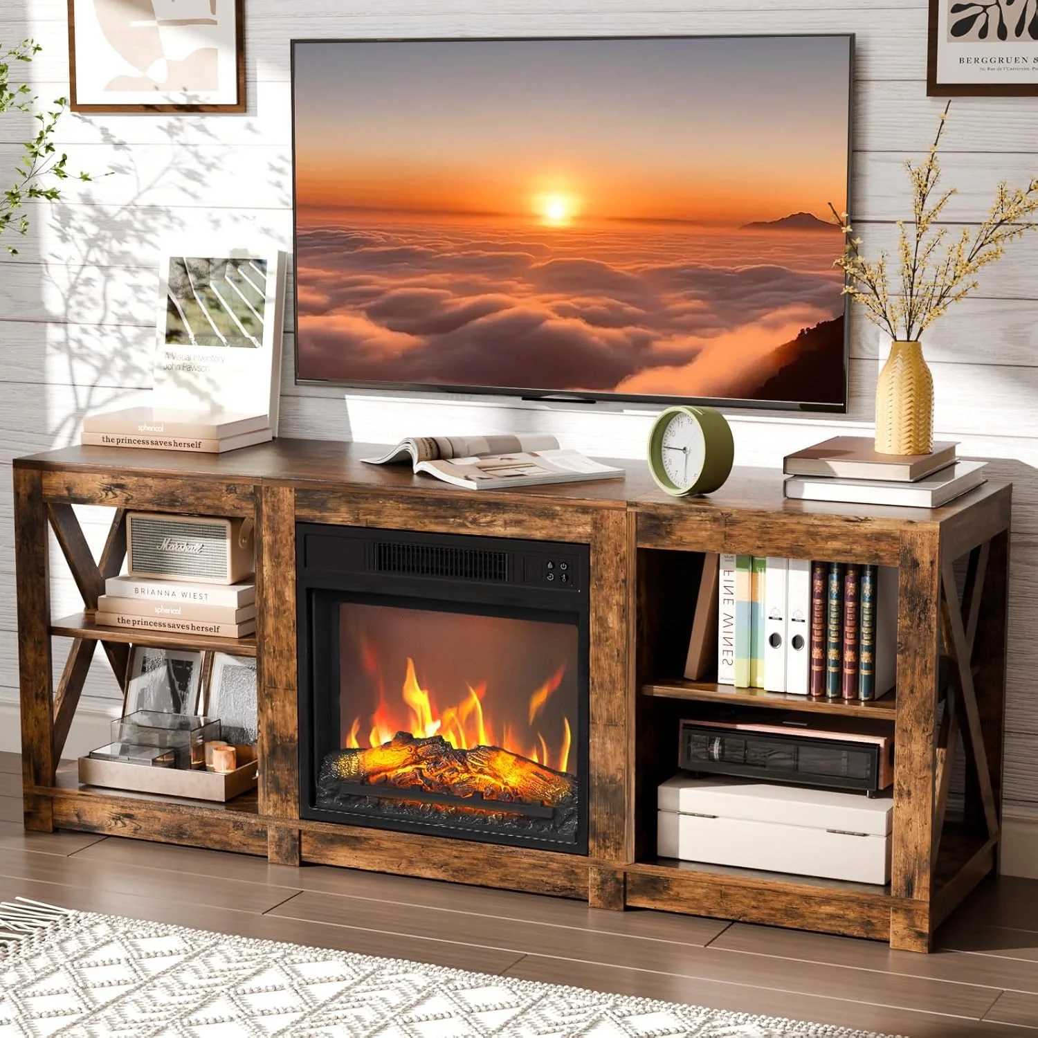 With Remote, Shelves For Tvs Up To 65 Inch New