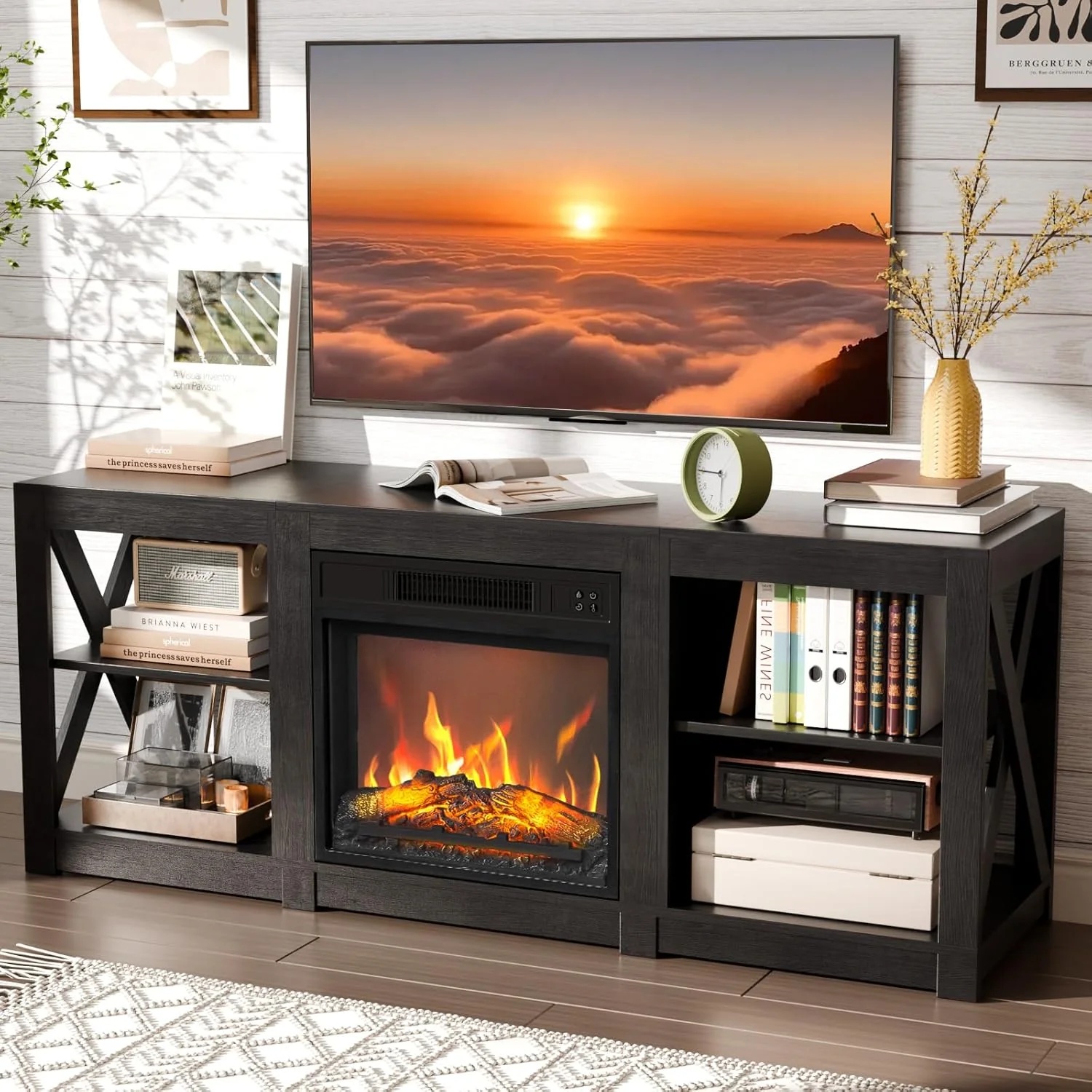 With Remote, Shelves For Tvs Up To 65 Inch New