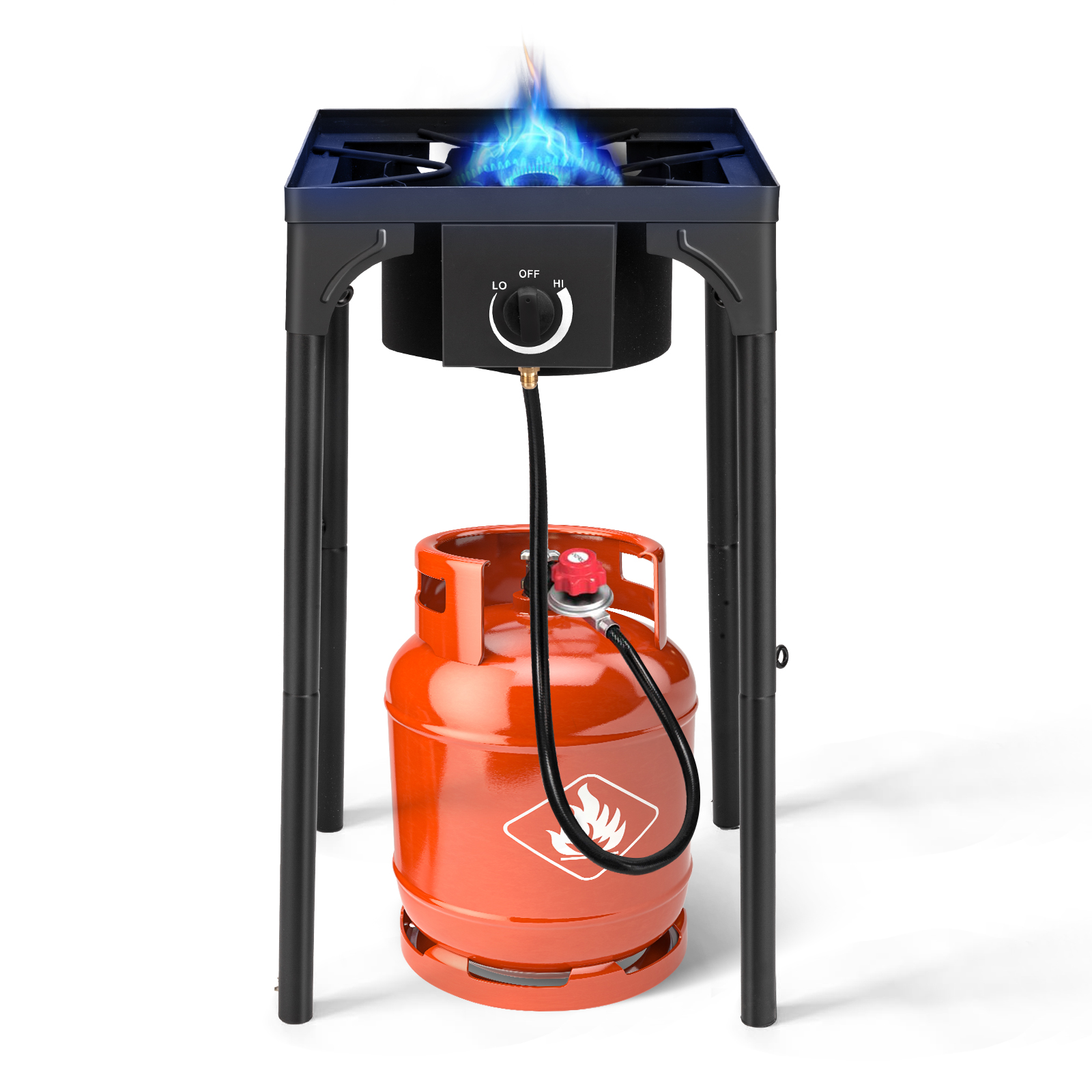 Propane 75000-225000 BTU 3-Size Gas Burners Outdoor Cooker Stove BBQ Grill US
