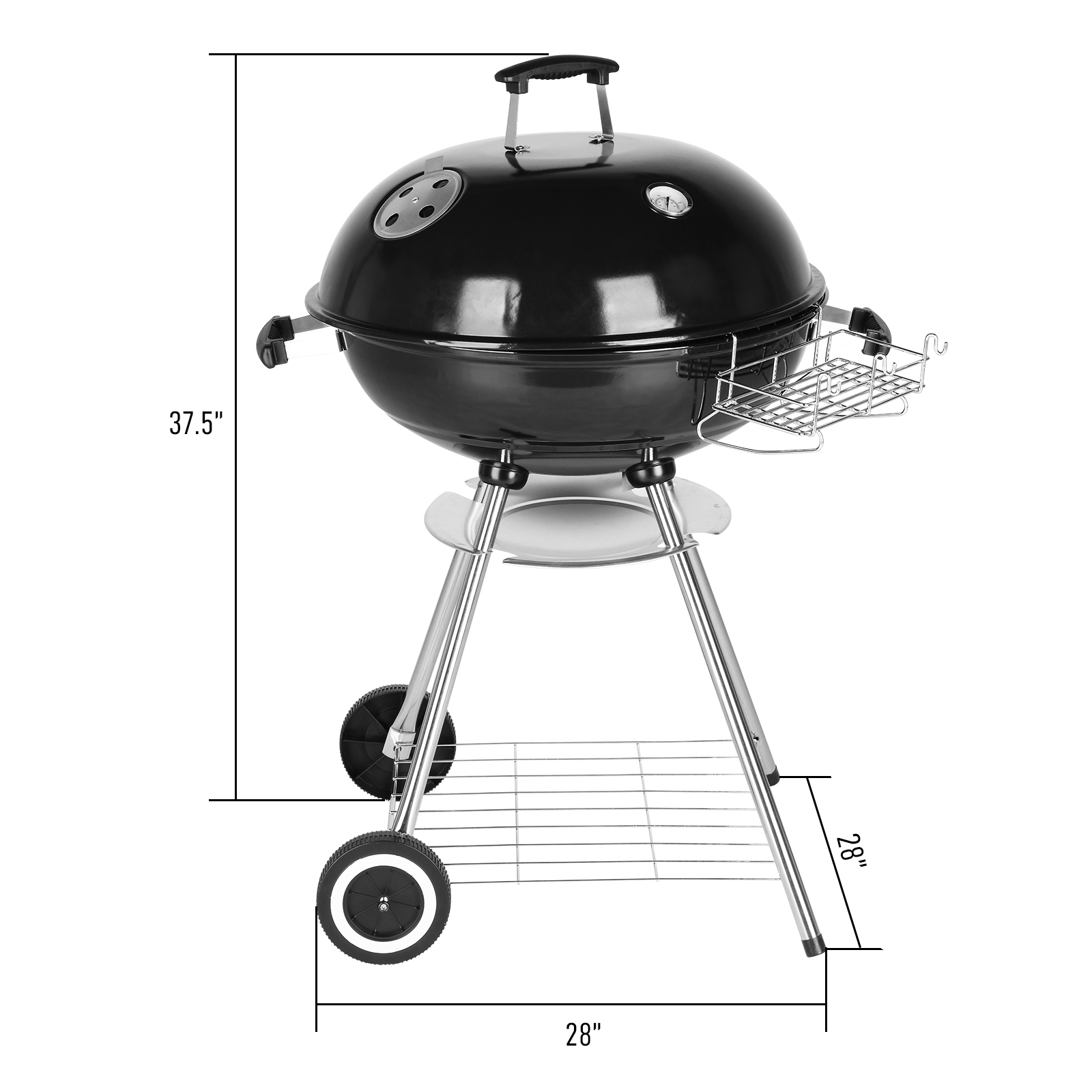 Camping 18/28in Outdoor Grill Charcoal BBQ Pit Patio Backyar
