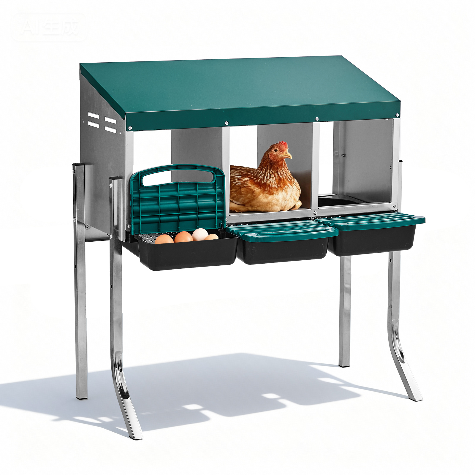 Chicken Nesting Boxes 3/6/8 Hole Metal Chicken Egg Laying Boxes for Chicken Coop