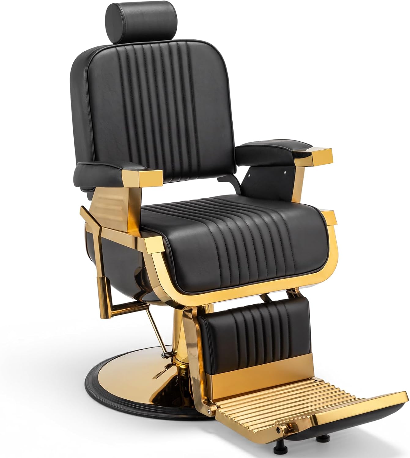 Vintage Barber Chair Hydraulic Reclining Salon Chair with 360