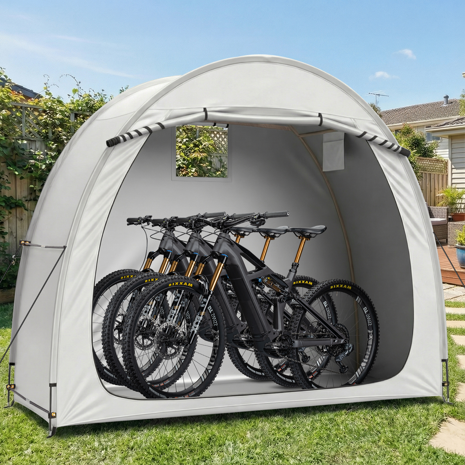 Bike Storage Shed Tent, Waterproof Outdoor Storage Shed Waterproof