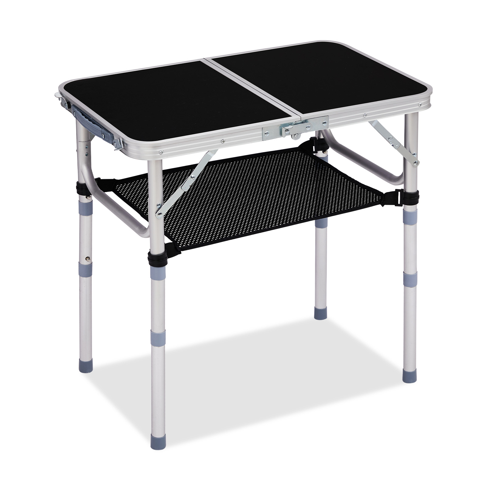 2 FT Portable Folding Camping Table w/ Bag, Adjustable Height for Outdoor Party