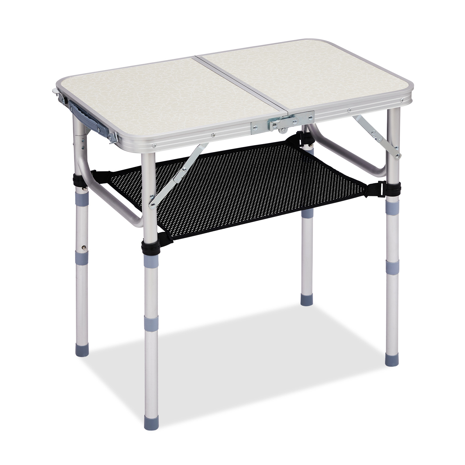 2 FT Portable Folding Camping Table, with Adjustable Height for Outdoor Picnic
