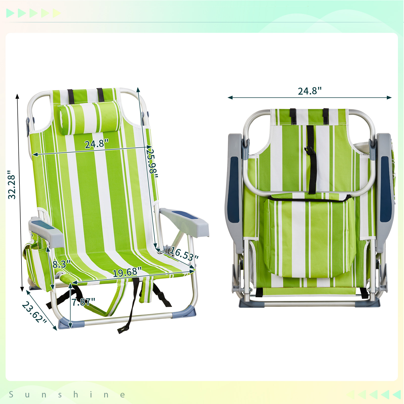 Folding Heavy Duty, Aluminum, Cup Holder Multicolor