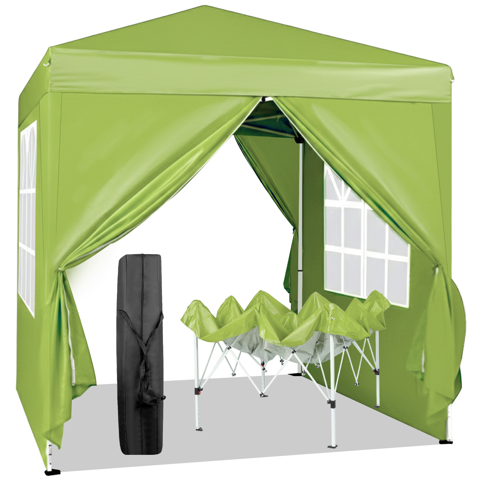 6.5×6.5 Pop Up Canopy Tent with Sidewalls, Outdoor Gazebo Canopy Tent for Party