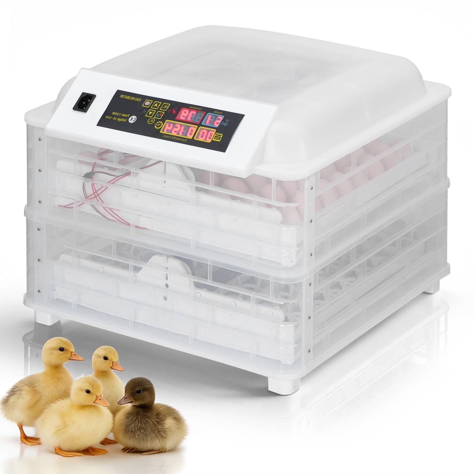 96/112 Pet Automatic Eggs Incubator Turning and Humidity Temperature Control