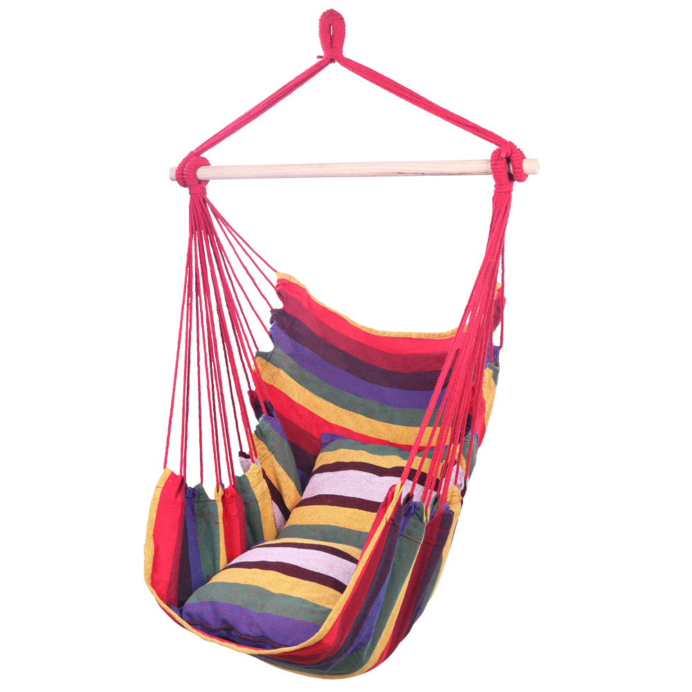 New Chair Hanging Rope Swing Hammock Outdoor Porch Patio Yard Seat Mul Colors