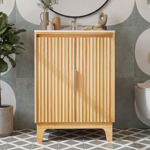 24″ Bathroom Vanity Cabinet with Door Sink Bowl Cabinet Bath Organizer New