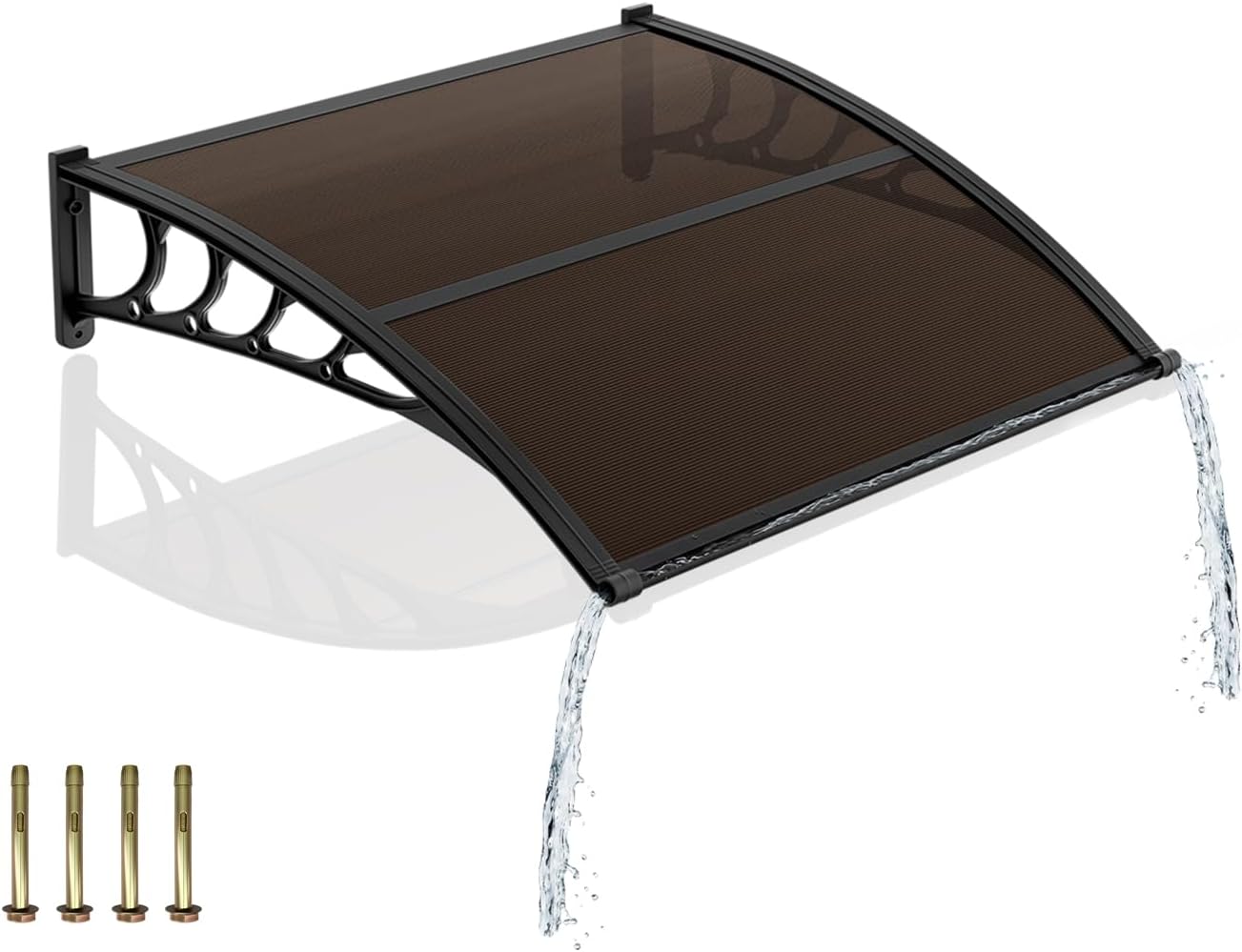 Awning for Door Entrance, 40″ x 80″ Window Awnings Exterior Canopy /w Drainage