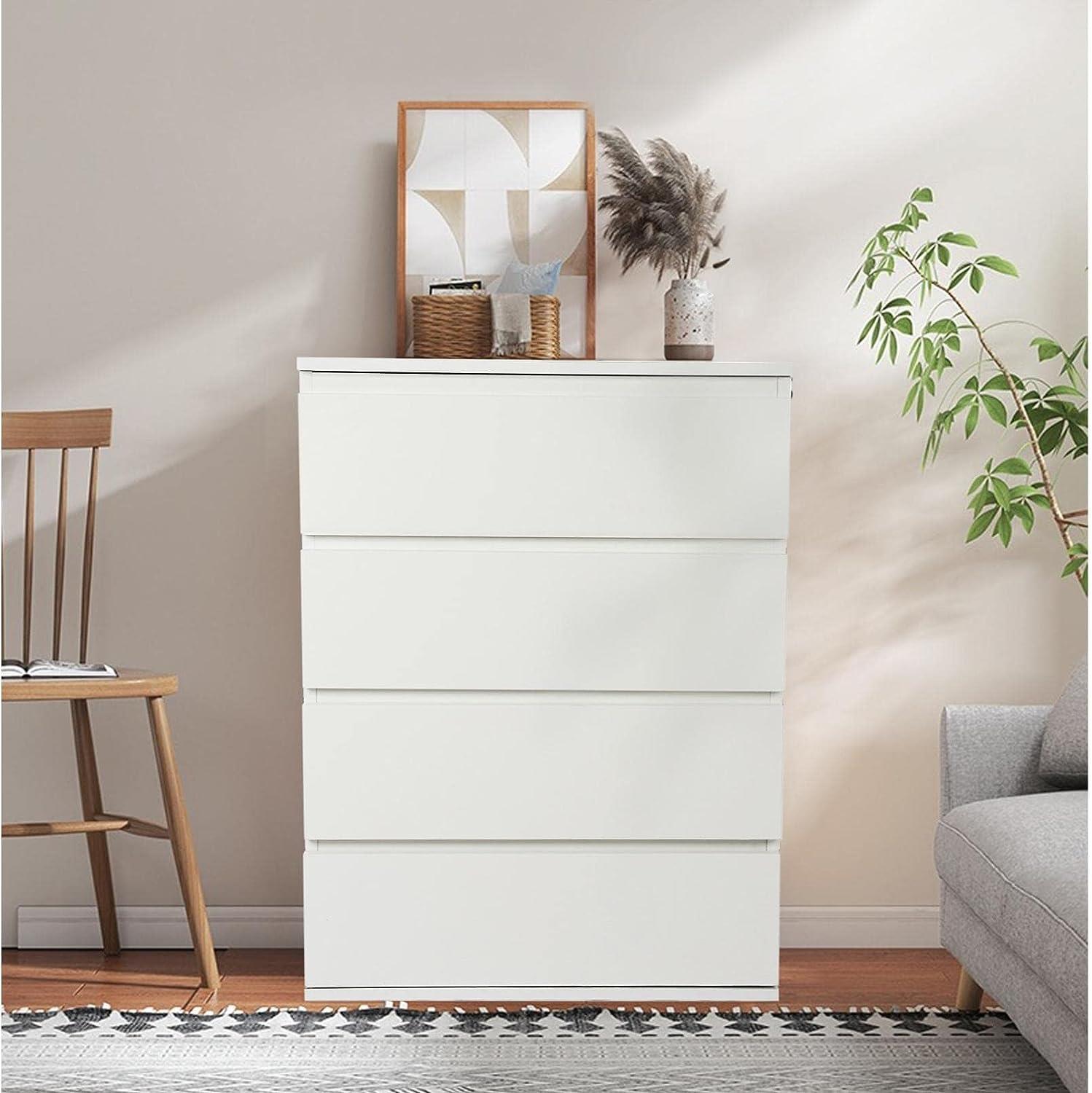Chest of Drawers Dresser Wood Organizer Cabinet 4 Drawer Nightstand Side Table