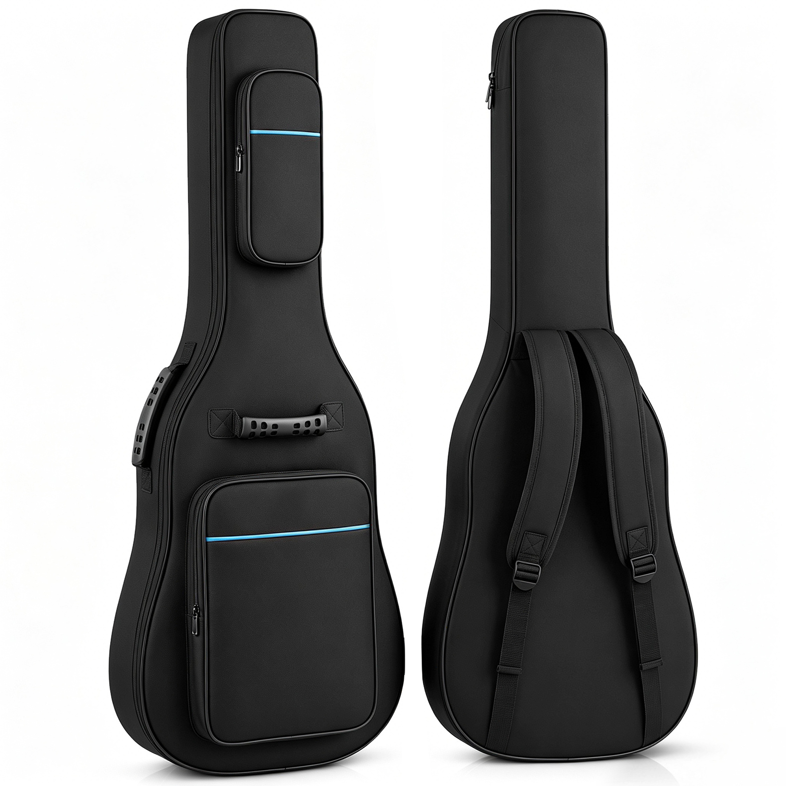 Electric Guitar Bag, Oxford Cloth Waterproof Guitar Bass Gig Bag Soft Backpack