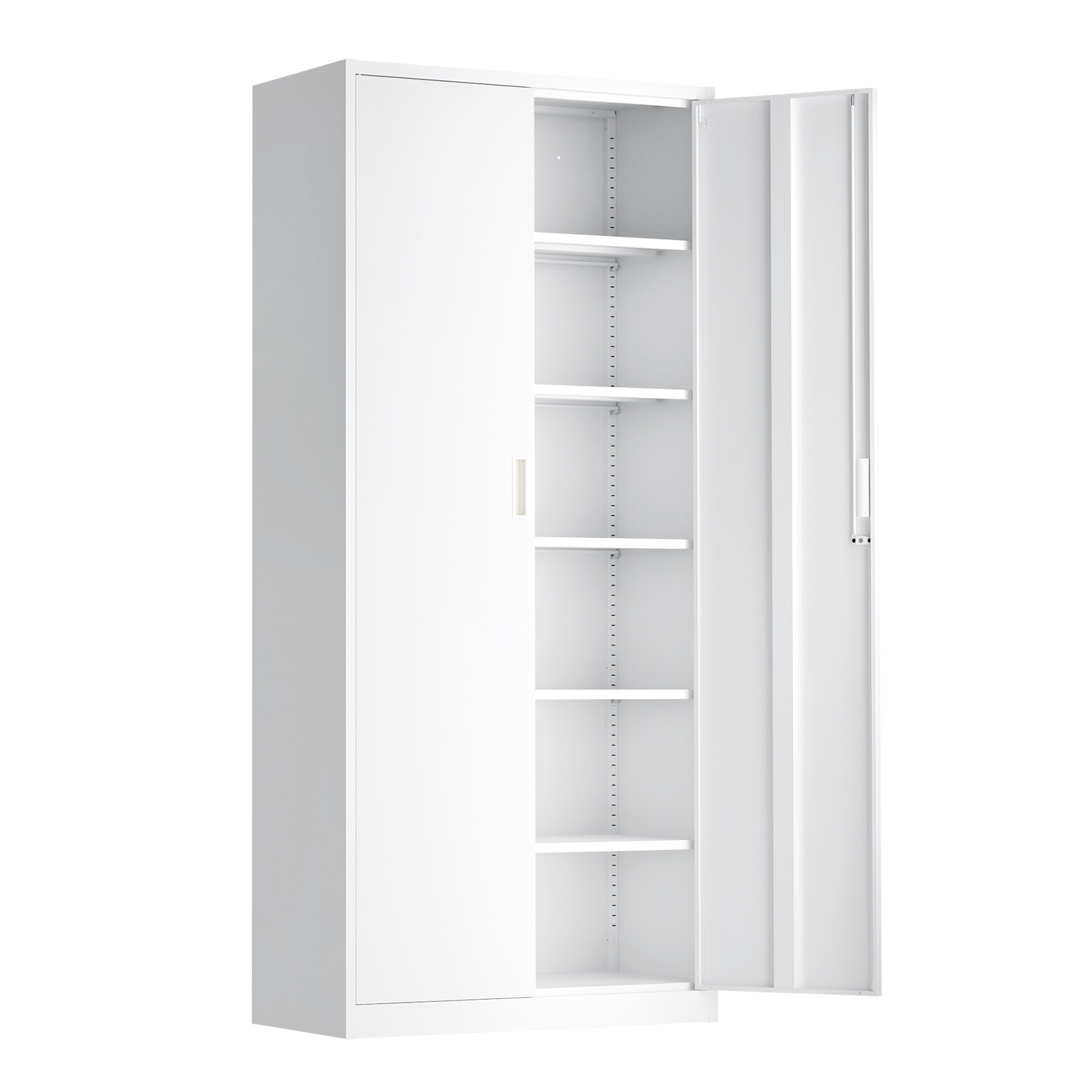 71″ H Metal Storage Cabinet with Lock & Wheels, Adjustable Shelves for Home New