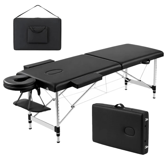 Foldable Massage Table with Tool Free Setup and Carrying Bag for Spa Services