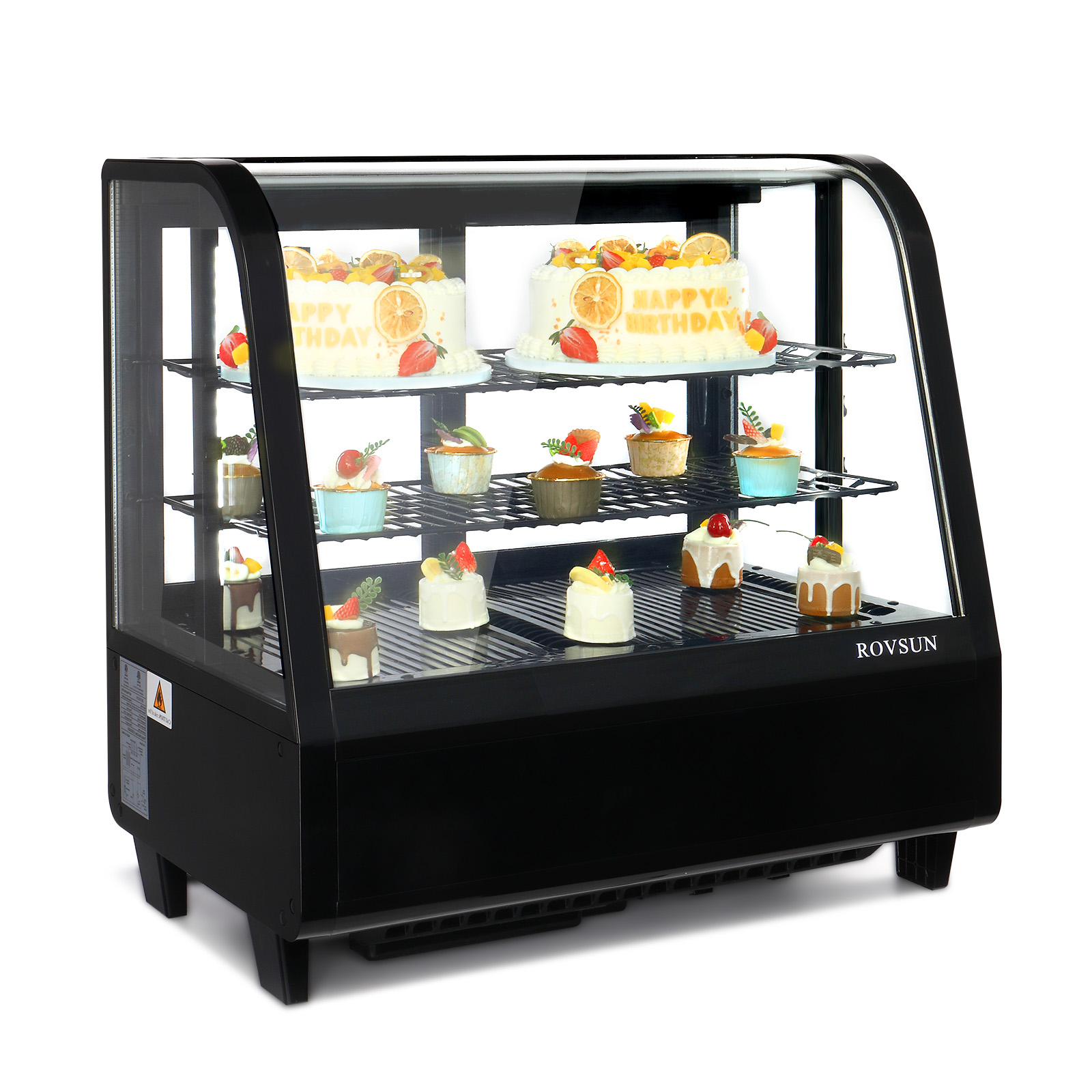 3.5 Cu.Ft Refrigerated Display Case Commercial Countertop Refrigerator w/LED