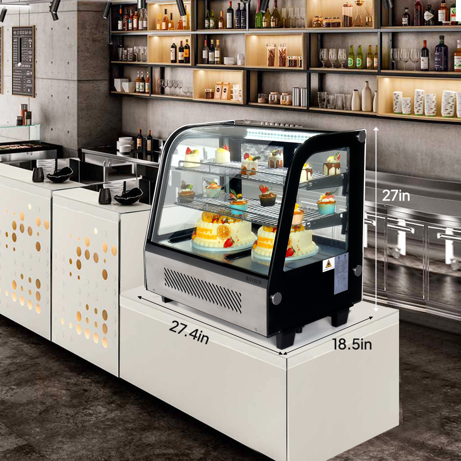 Countertop Refrigerated Display Case Commercial Refrigerator 3.7 Cu.Ft/4.2 Cu.Ft - Picture 17 of 17