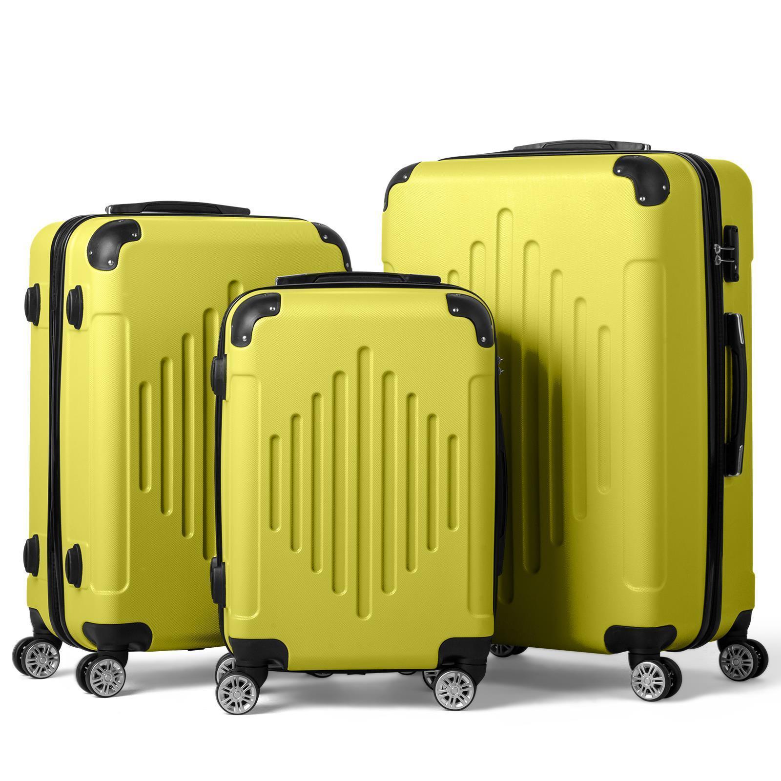 3-Piece Hardside Lightweight Travel Luggage Sets (20/24/28")