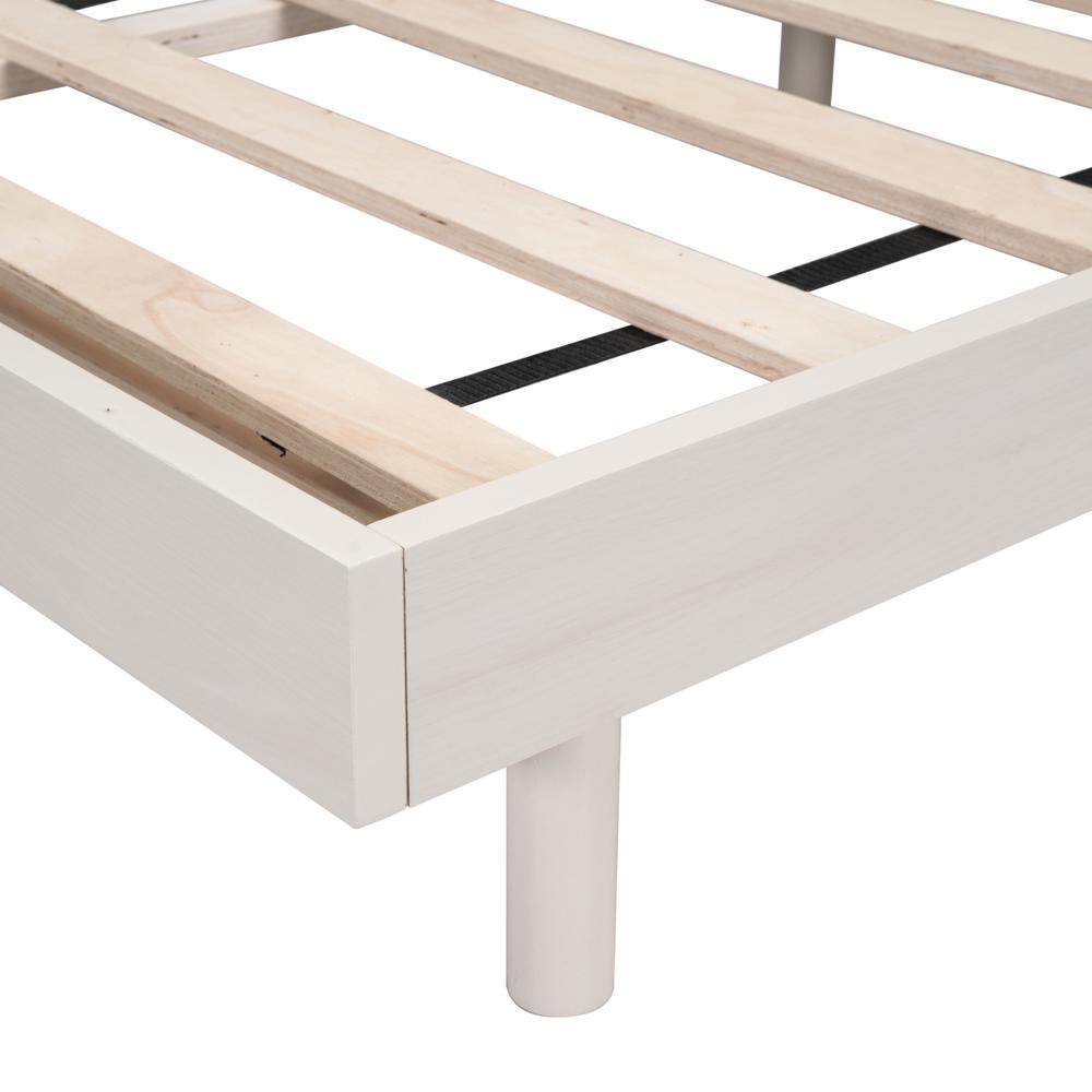 Unique Floating Appearance Modern Design Full Size Platform Bed Frame
