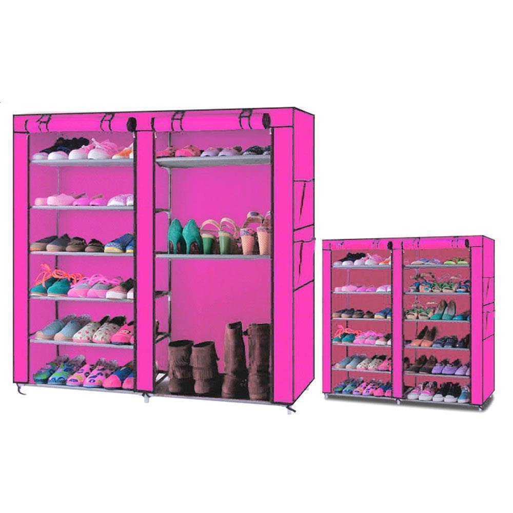 6 Tier 12 Row Home Shoe Rack Shelf Storage Closet Organizer Cabinet Portable - Picture 8 of 10