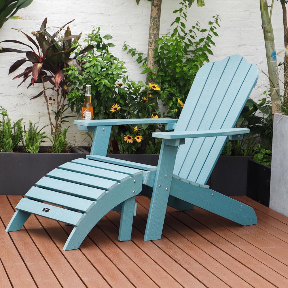 Reclining adirondack chair online with footrest