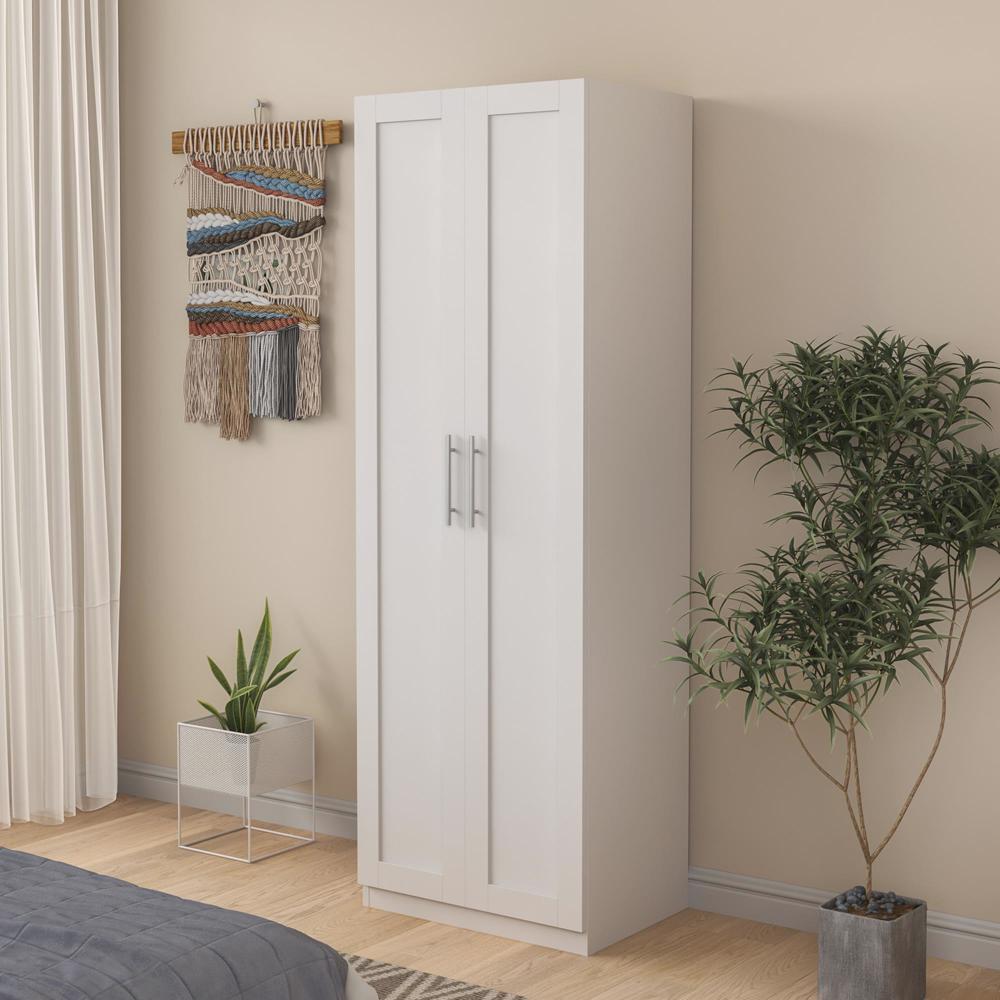 Tall Storage Cabinet Kitchen Pantry Cupboard Organizer Furniture 2 Doors Shelves - Picture 20 of 20