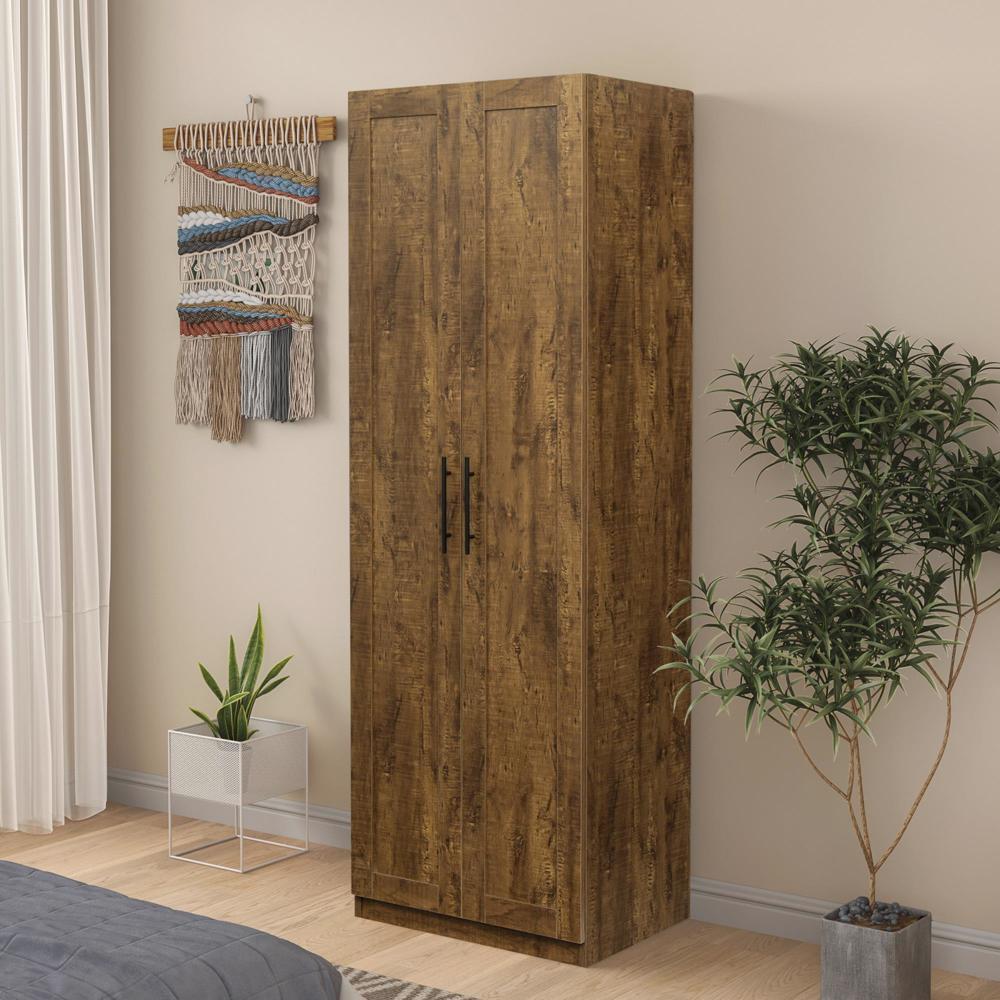 Tall Storage Cabinet Kitchen Pantry Cupboard Organizer Furniture 2 Doors Shelves - Picture 16 of 20