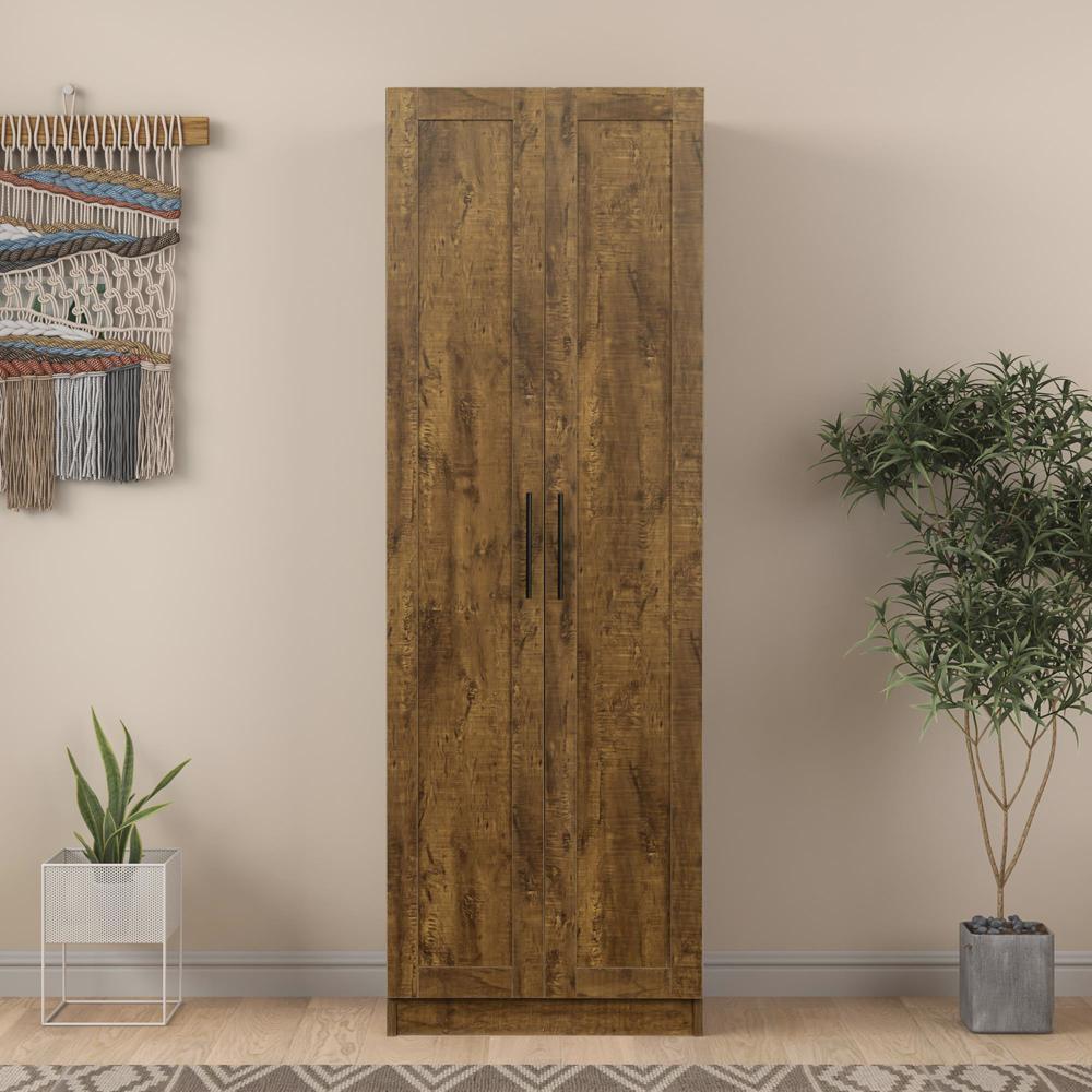 Tall Storage Cabinet Kitchen Pantry Cupboard Organizer Furniture 2 Doors Shelves - Picture 12 of 20