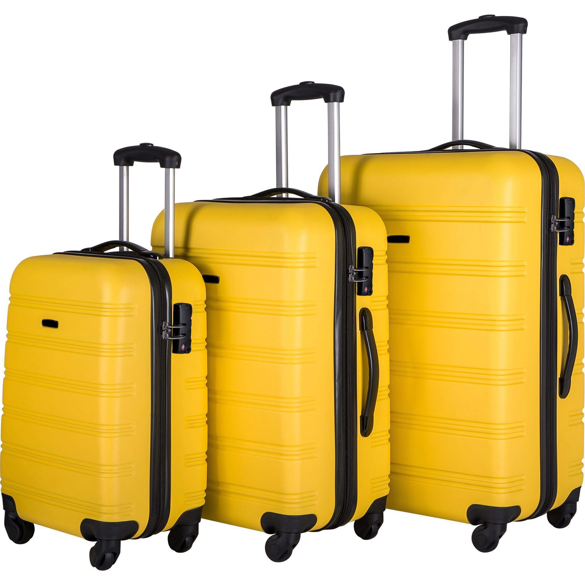 Home 3pcs Luggage Travel Bag TSA Lock Trolley Suitcase Organizer Business Trip