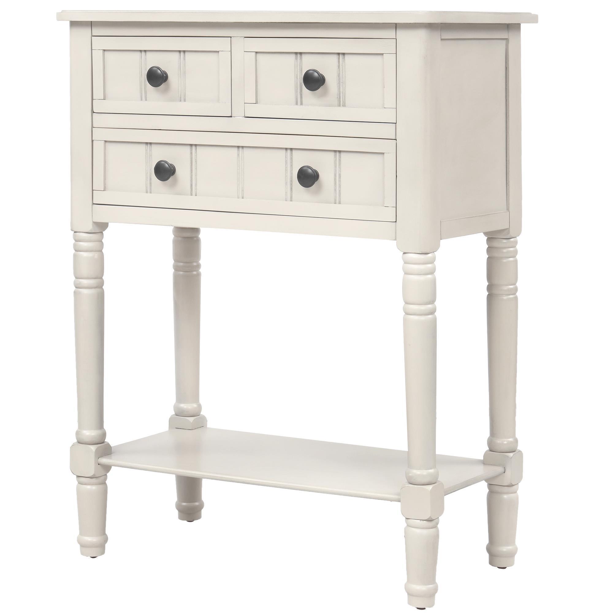 Entrance Hall Side Sofa Living Console Table Storage Cabinet Accent Drawer Color - Picture 12 of 12