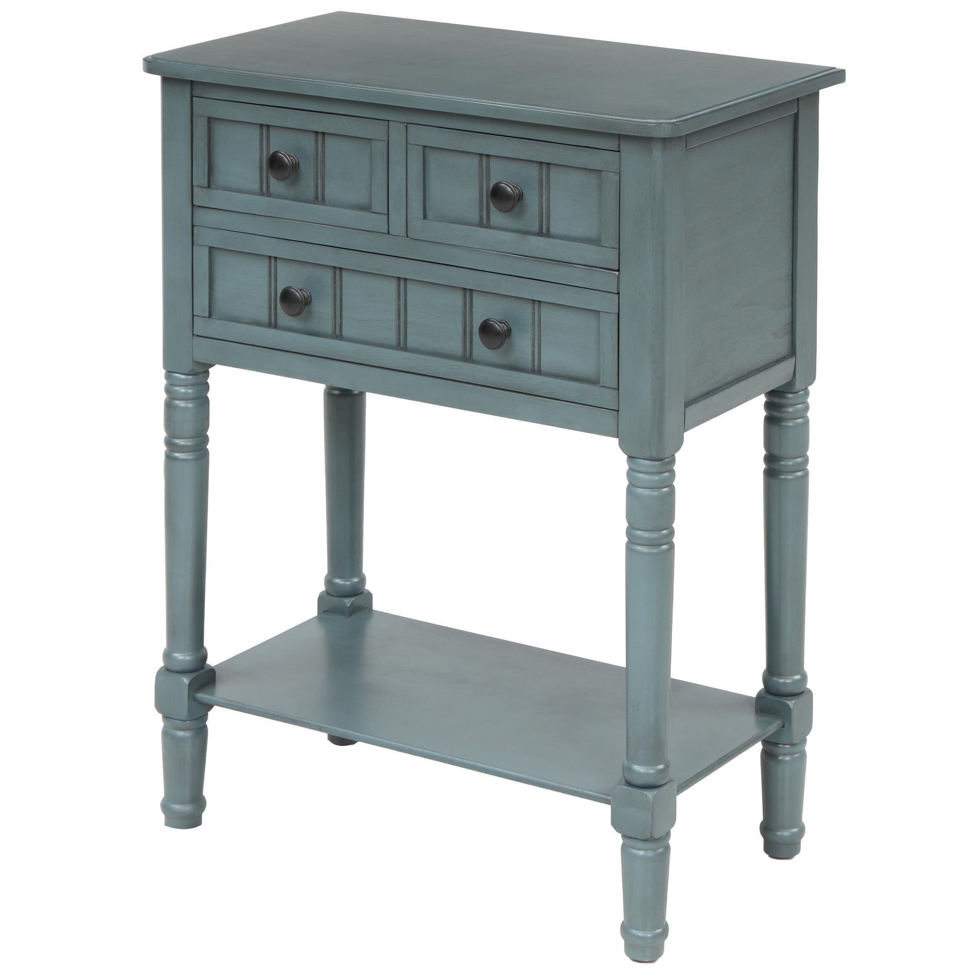 Entrance Hall Side Sofa Living Console Table Storage Cabinet Accent Drawer Color - Picture 11 of 12