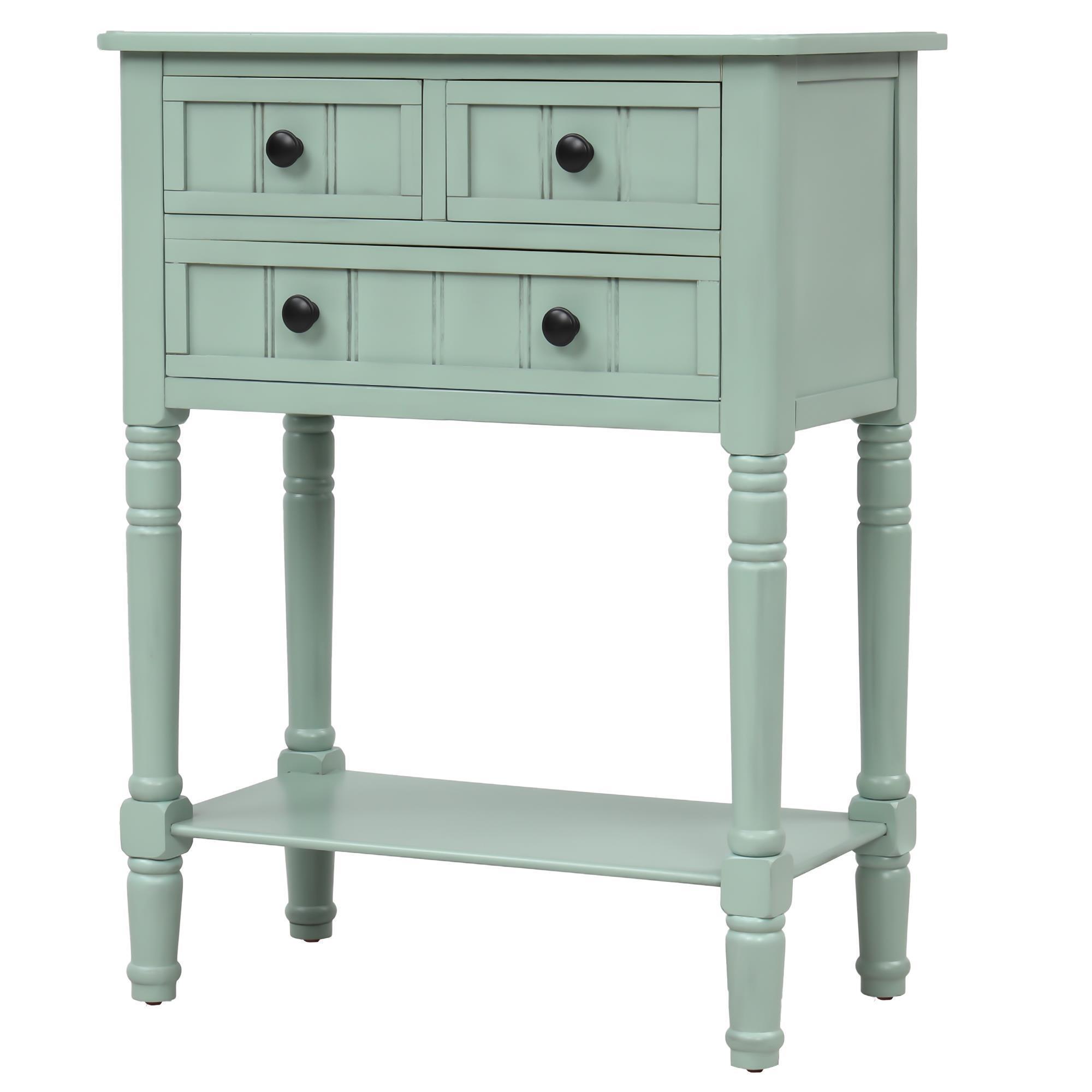 Entrance Hall Side Sofa Living Console Table Storage Cabinet Accent Drawer Color - Picture 9 of 12