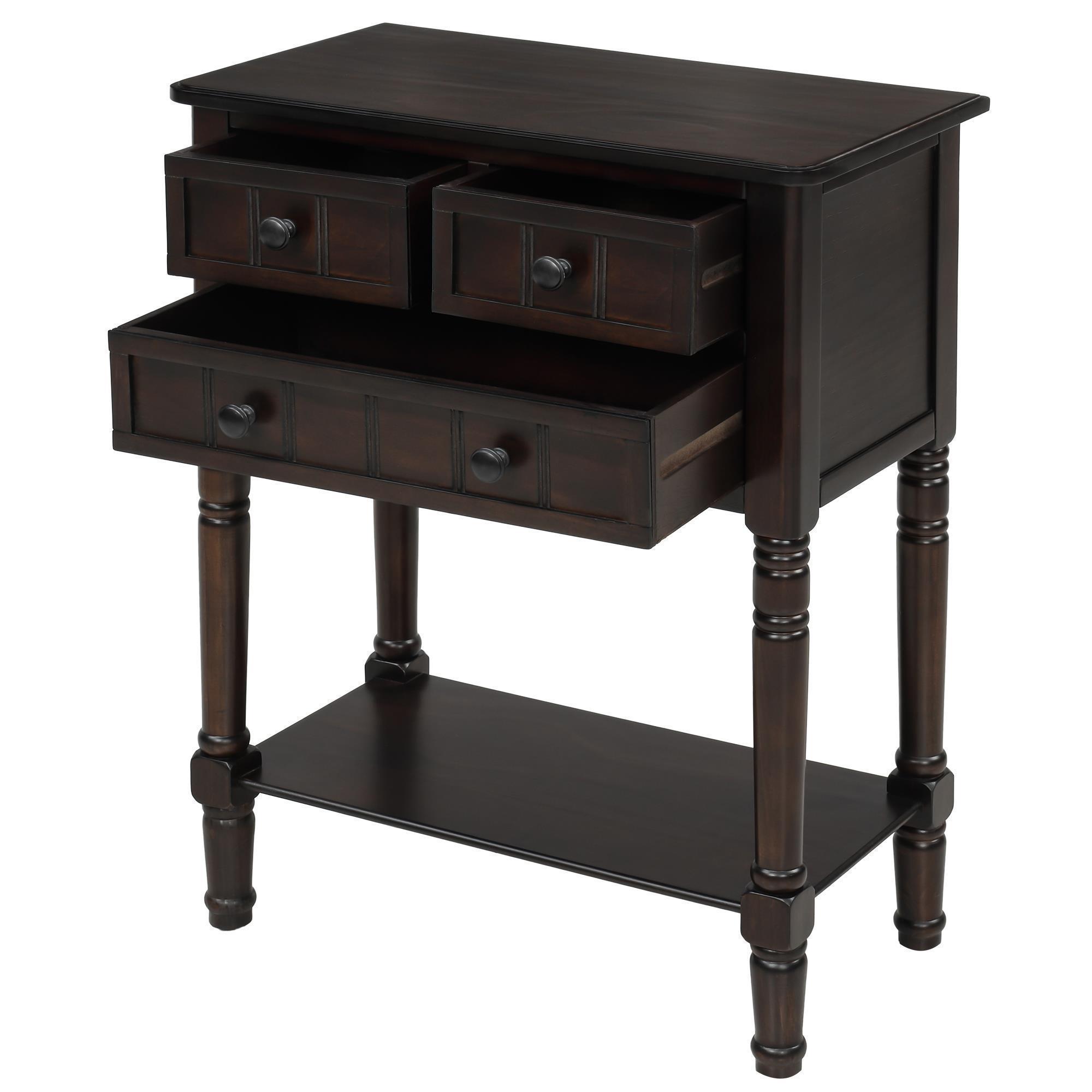 Entrance Hall Side Sofa Living Console Table Storage Cabinet Accent Drawer Color - Picture 8 of 12