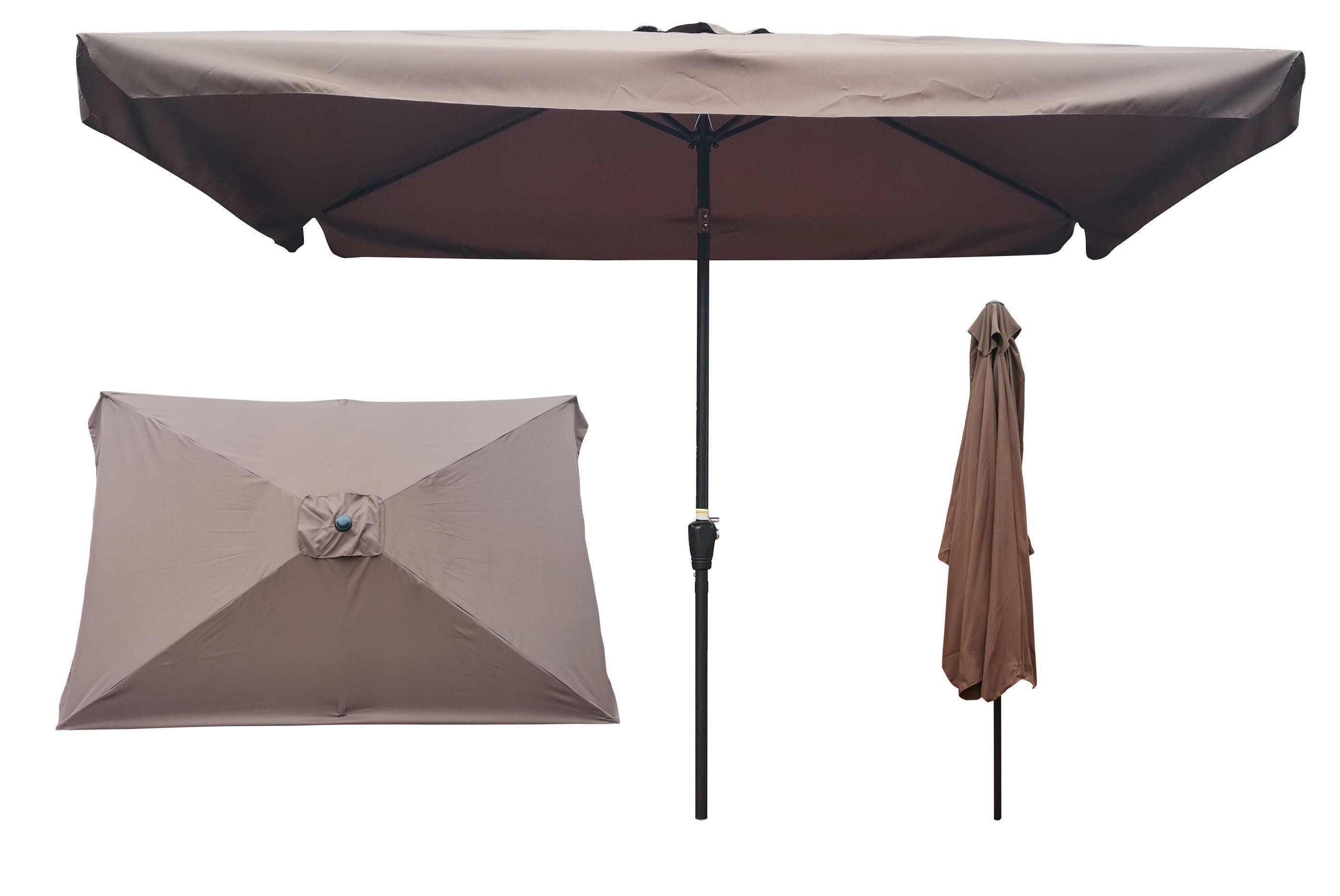 6.5' x 10' rectangular patio umbrella 10 x 6.5 FT Rectangular Patio Umbrella with Lights Outdoor Table Umbrella -  Bed Bath & Beyond