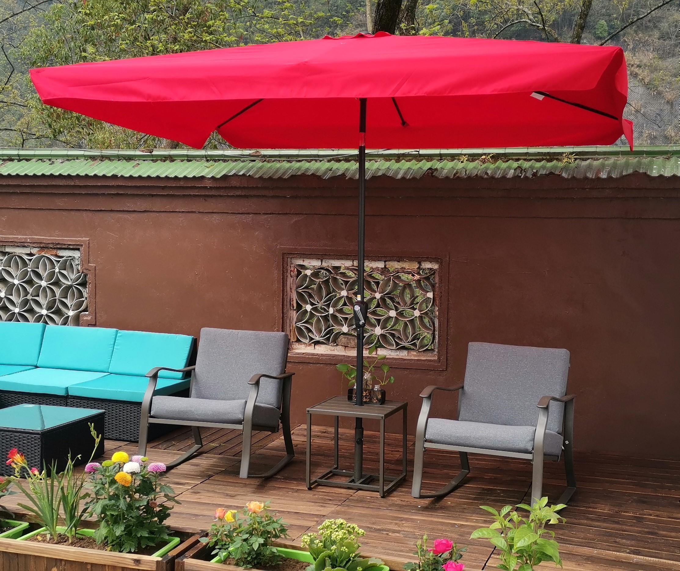 10 ft patio umbrella BLUU 10 FT Patio Offset Umbrella Outdoor Cantilever Umbrella Hanging U