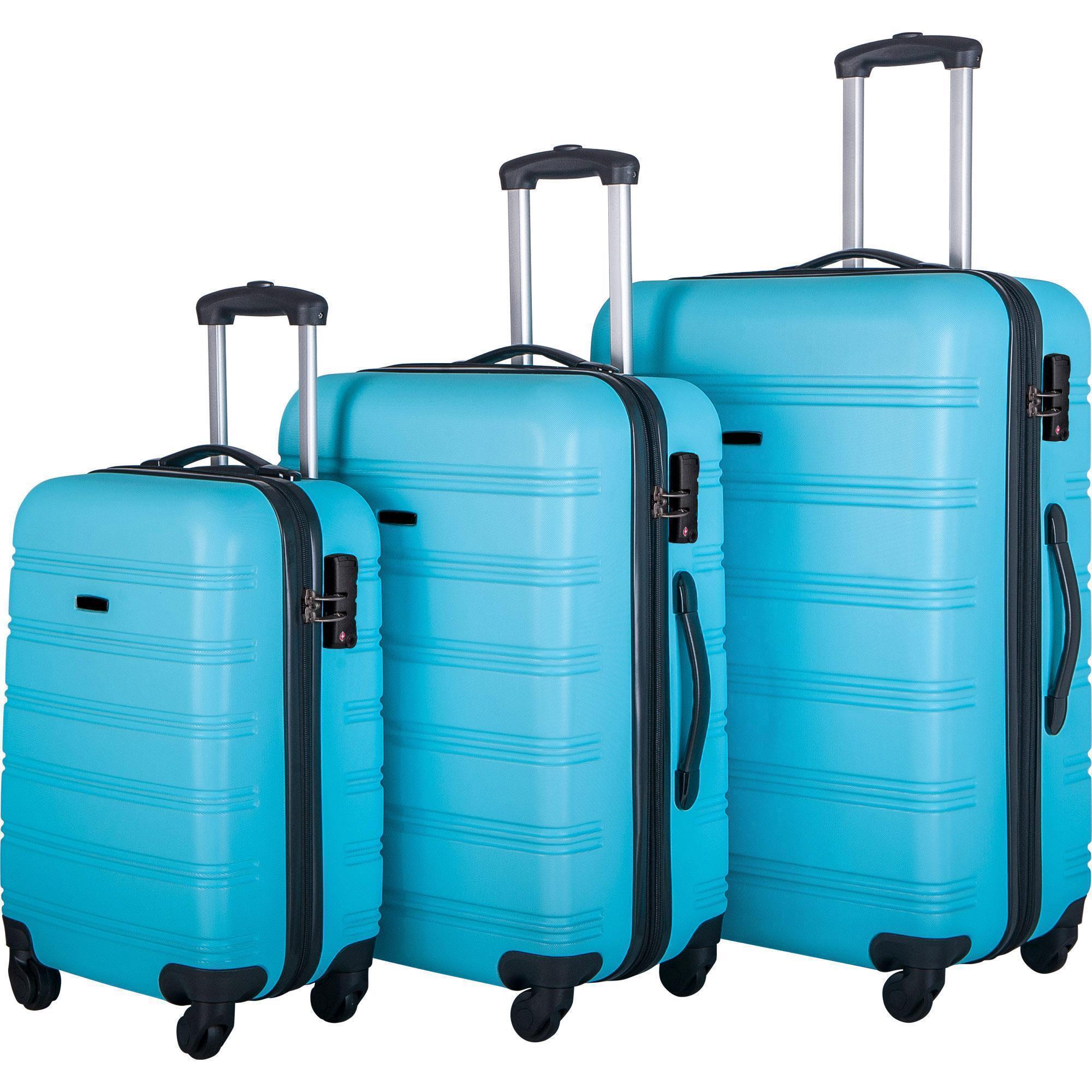 Luggage 3pcs Set Trolley Suitcase Spinner Hardshell Lightweight TSA Lock20/23/28 - Picture 12 of 12