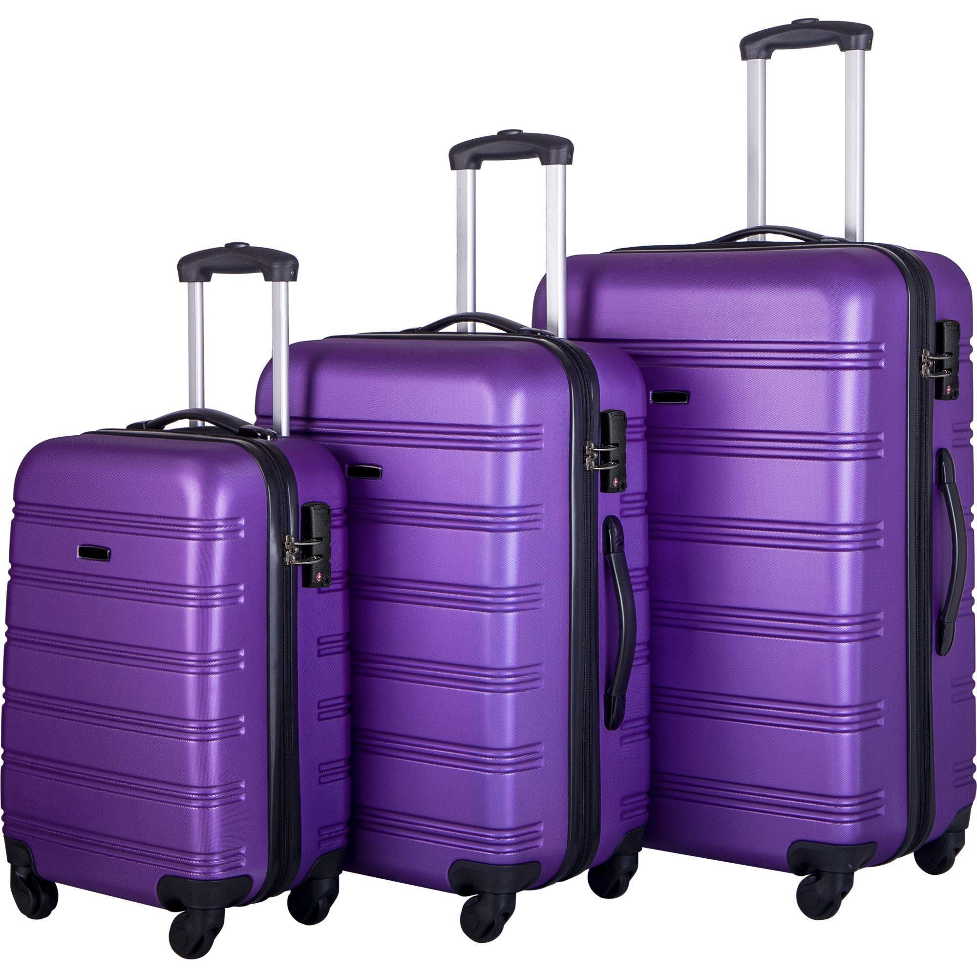 Luggage 3pcs Set Trolley Suitcase Spinner Hardshell Lightweight TSA Lock20/23/28 - Picture 10 of 12