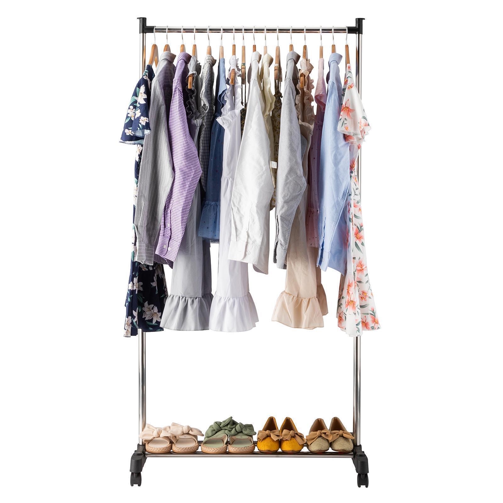 Adjustable Rolling Garment Rack Heavy Duty Clothes Hanger Portable Rack 5 Model