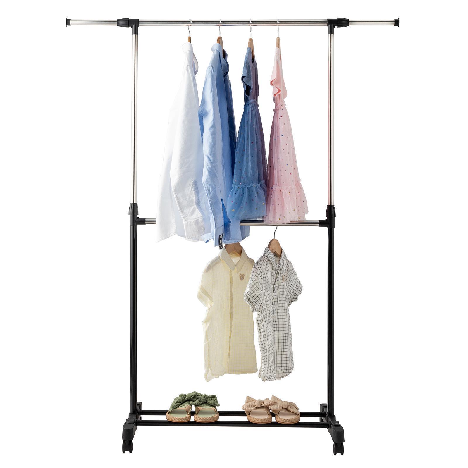 Adjustable Rolling Garment Rack Heavy Duty Clothes Hanger Portable Rack 5 Model