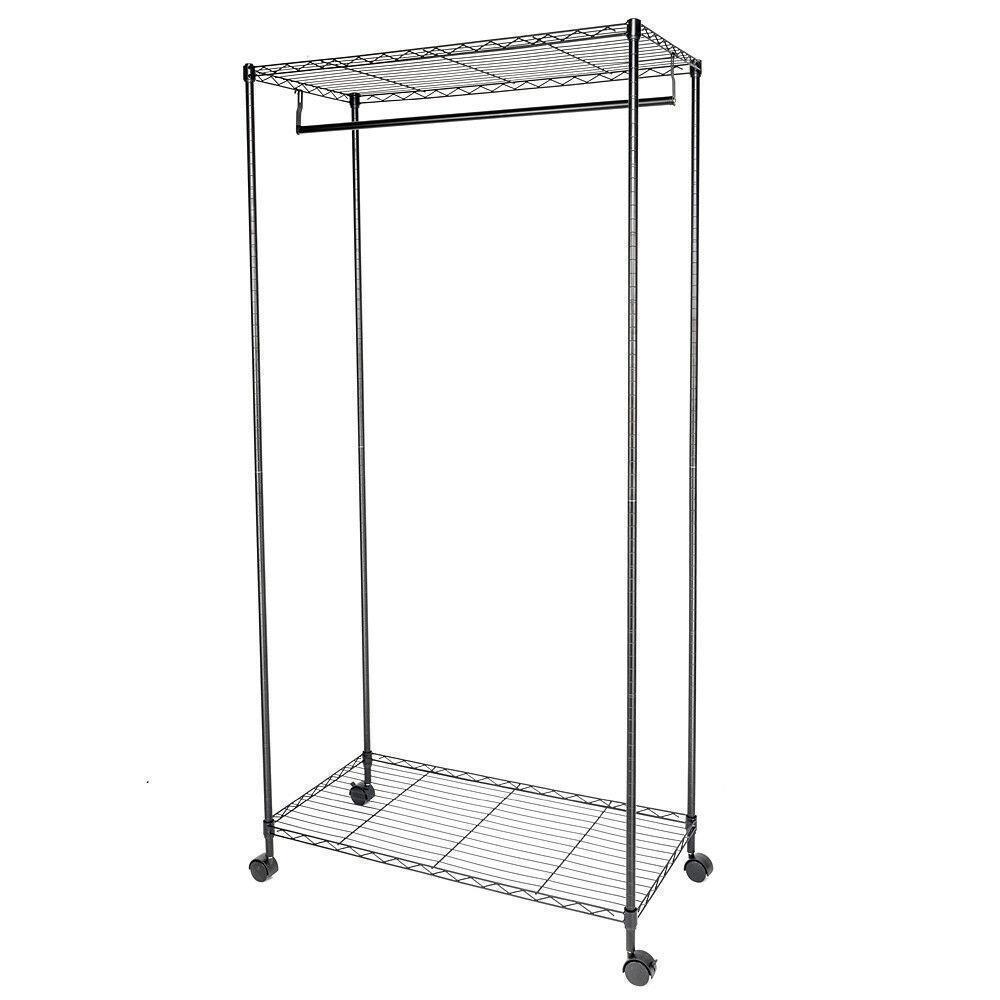 Closet System Storage Organizer Garment Rack Clothes Hanger Dry Shelf Heavy Duty