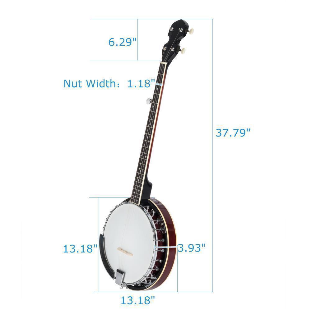 Style:5 Strings:New 4/5/6 String Banjo High Quality with Closed Back Brackets Head & Maple Neck