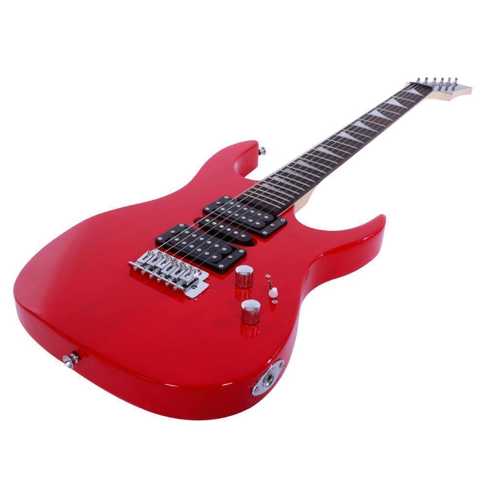 Color:Red:New 4 Colors Practice Beginner Electric Guitar w/ Bag Strap Pick & Accessories