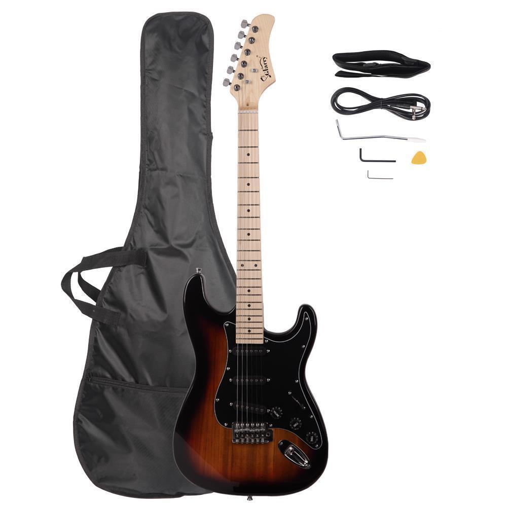 Color:Sunset:New 8 Colors School Band Right Handed GST Electric Guitar w/Bag & Accessories