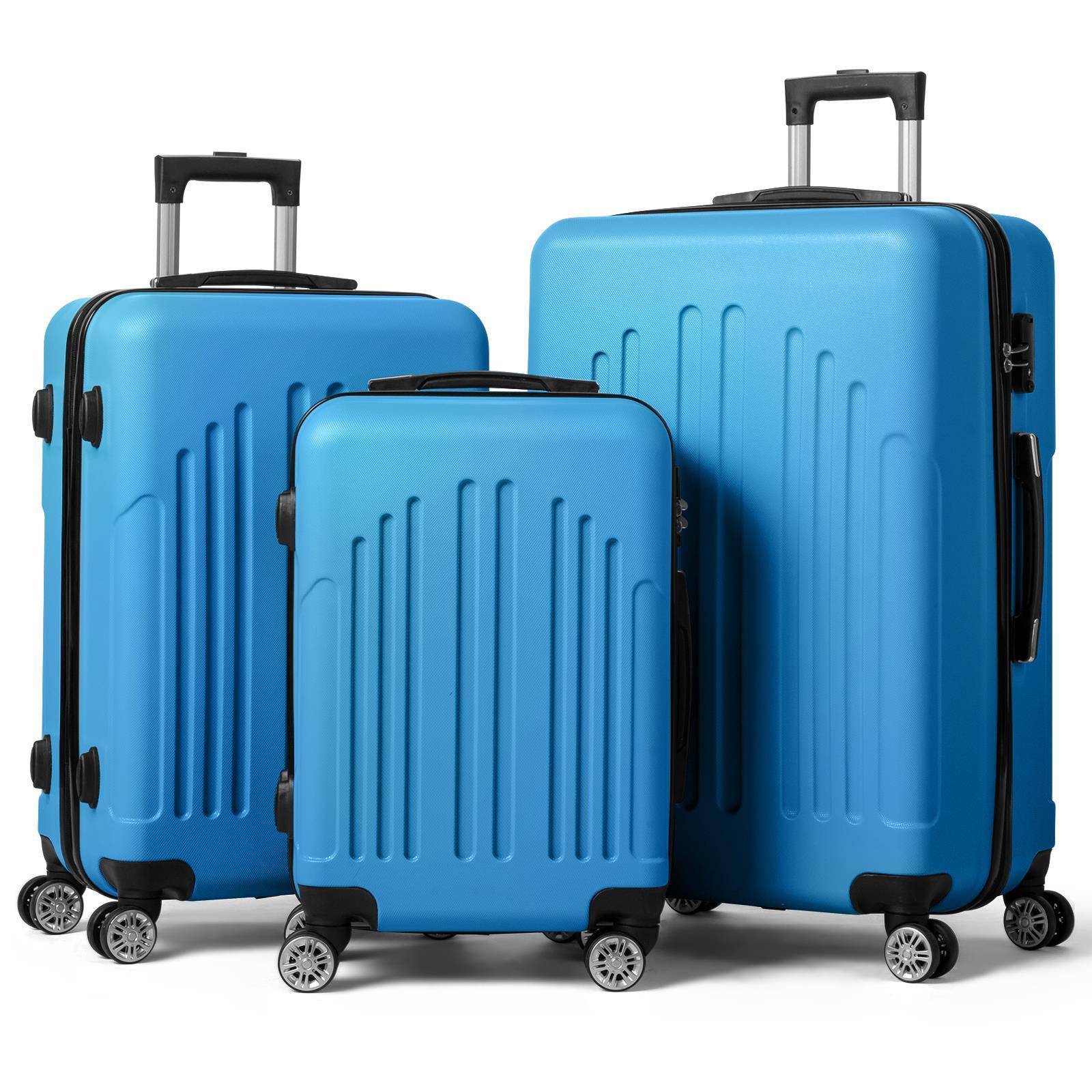 20" 24" 28" 3 Piece Luggage Sets Hardside Suitcase Sets with Wheels TSA Lock - Picture 25 of 25