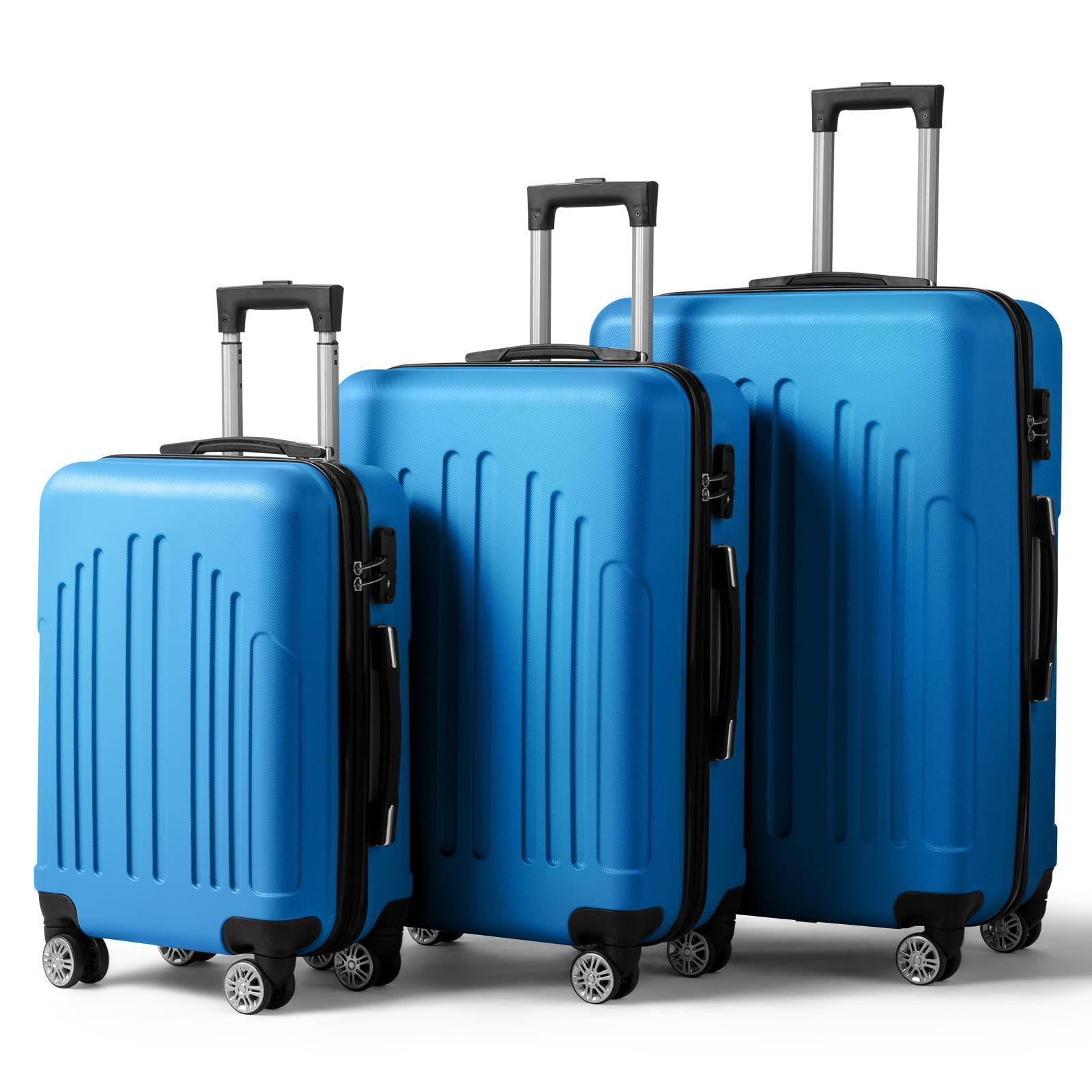 20" 24" 28" 3 Piece Luggage Sets Hardside Suitcase Sets with Wheels TSA Lock - Picture 24 of 25
