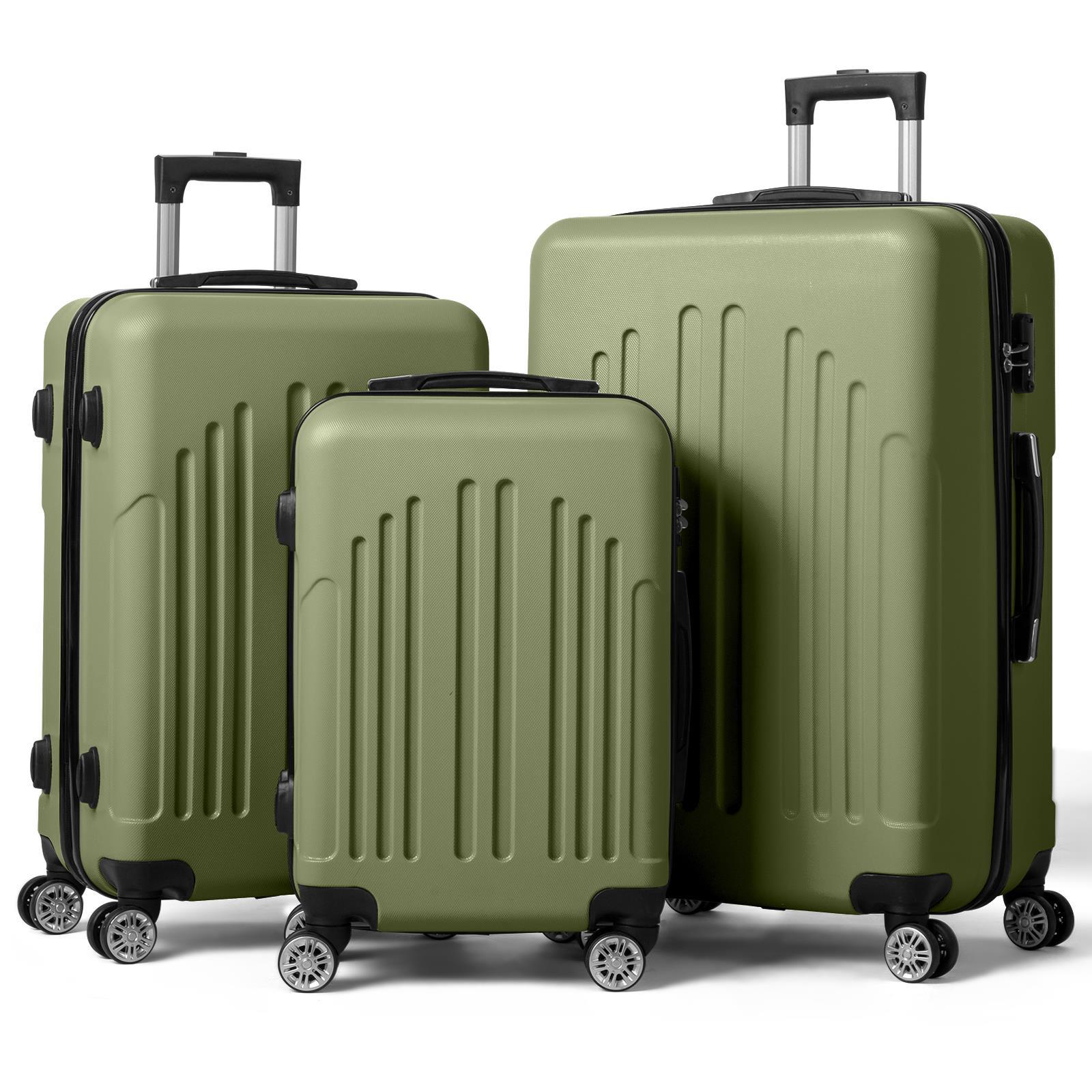 20" 24" 28" 3 Piece Luggage Sets Hardside Suitcase Sets with Wheels TSA Lock - Picture 22 of 25