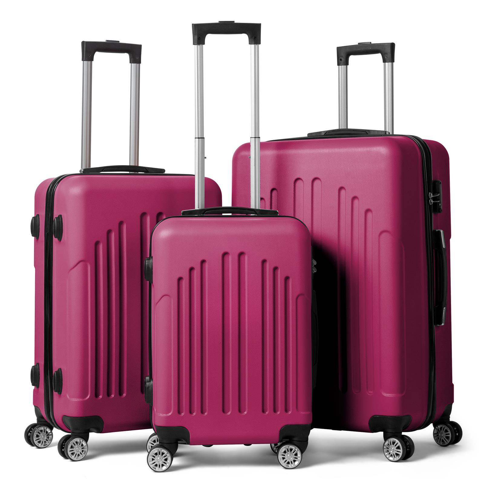 20" 24" 28" 3 Piece Luggage Sets Hardside Suitcase Sets with Wheels TSA Lock - Picture 20 of 25