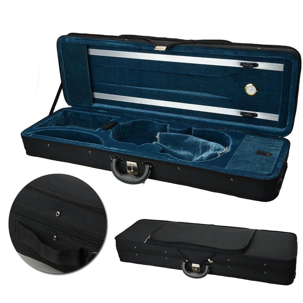 color:Black（square violin case）:Glarry 4/4 3/4 1/2 1/4 1/8 Size Acoustic Violin Fiddle with Case Bow Rosin